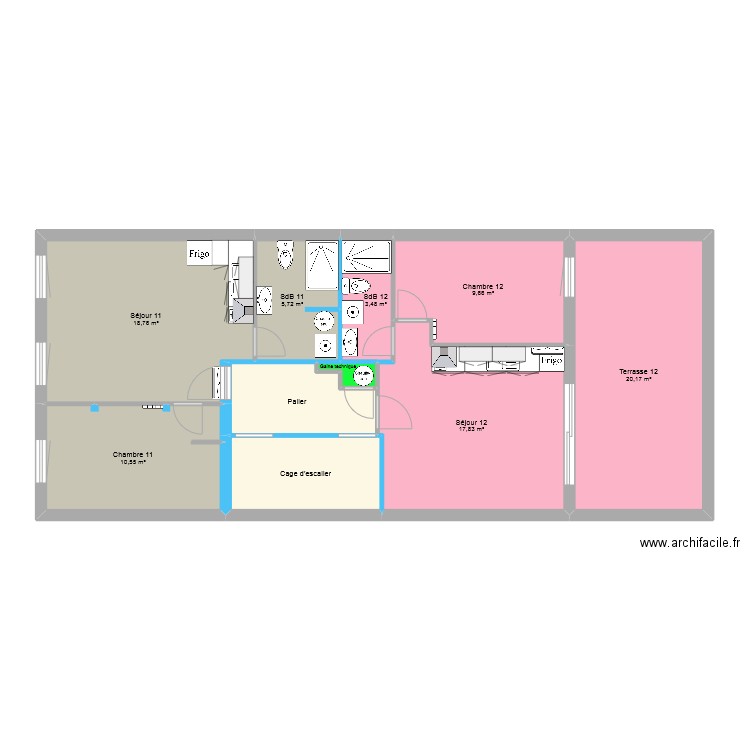 1er étage. Plan de 0 pièce et 0 m2