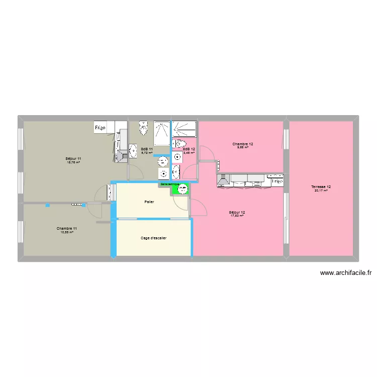 1er &eacute;tage. Plan de 