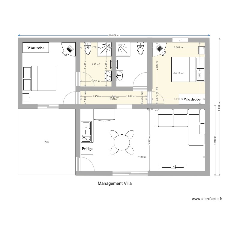 Management Villa. Plan de 0 pièce et 0 m2