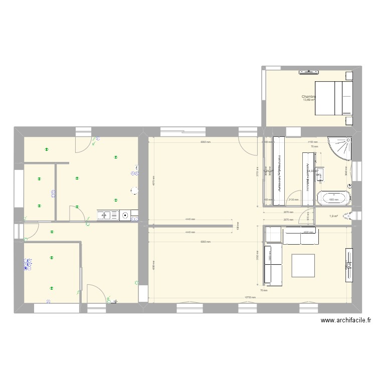 RDC marnay 80 nouveau elec. Plan de 0 pièce et 0 m2