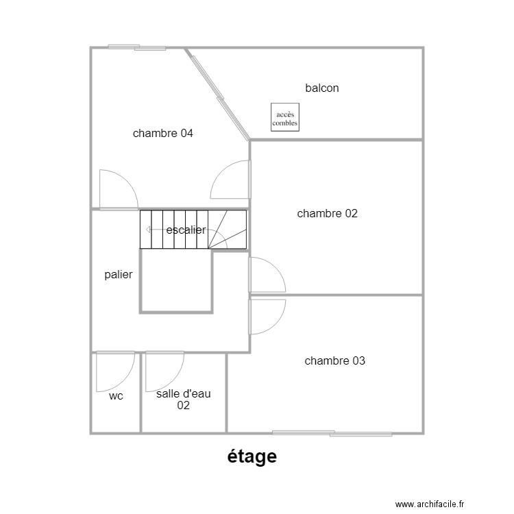 pourchasse étage am. Plan de 0 pièce et 0 m2