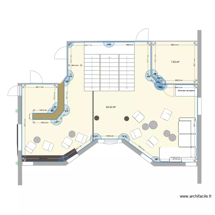 BANQUETTE ACCUEIL. Plan de 