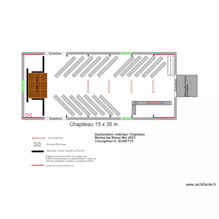 Chapiteaux Marles les Mines. Plan de Chapiteaux Marles les Mines. Plan de