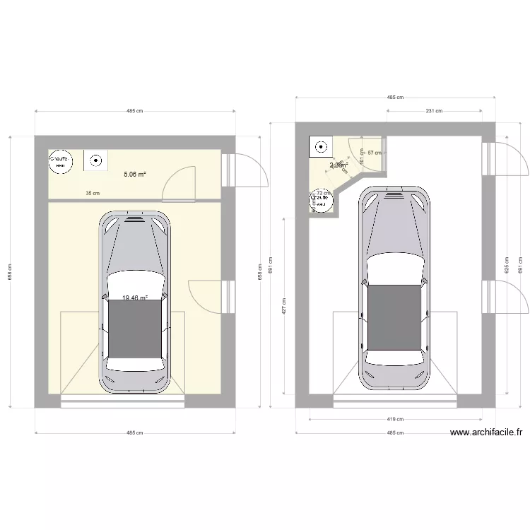 garage2. Plan de 