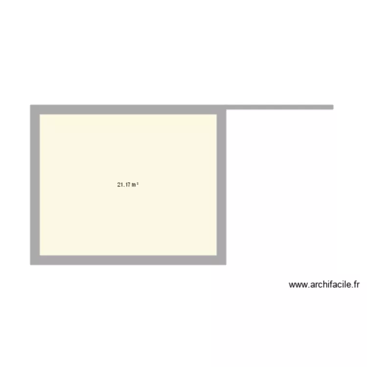 Murs &eacute;paisseur diff&eacute;rente. Plan de 