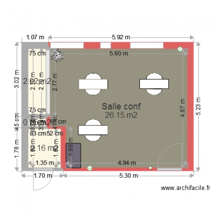 Salle conf 5. Plan de 0 pièce et 0 m2