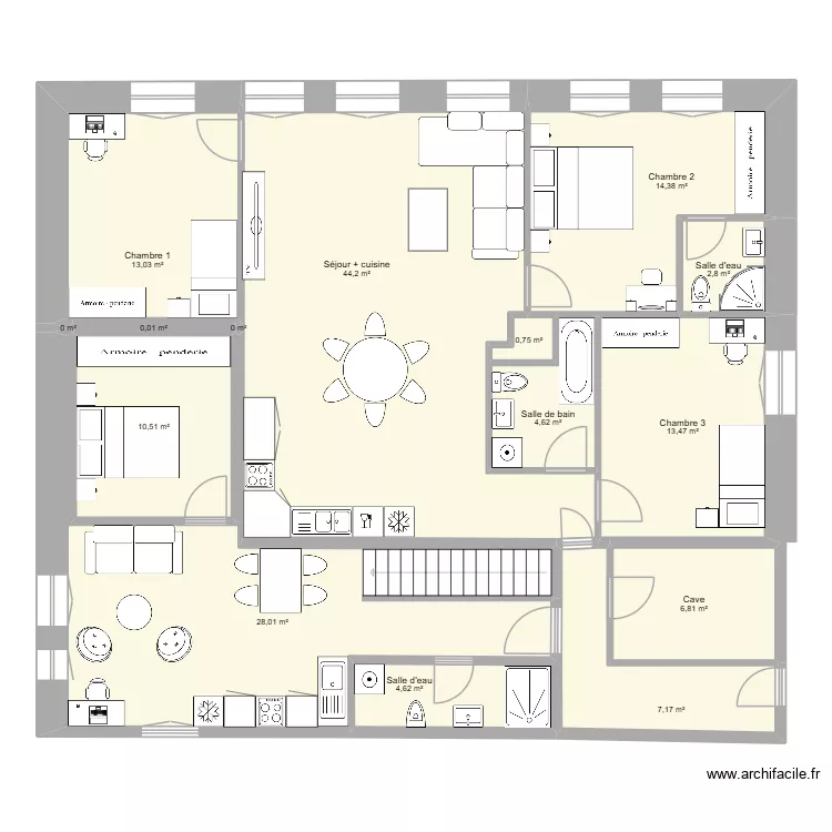 Bullet 2. Plan de 15  et 150 m²