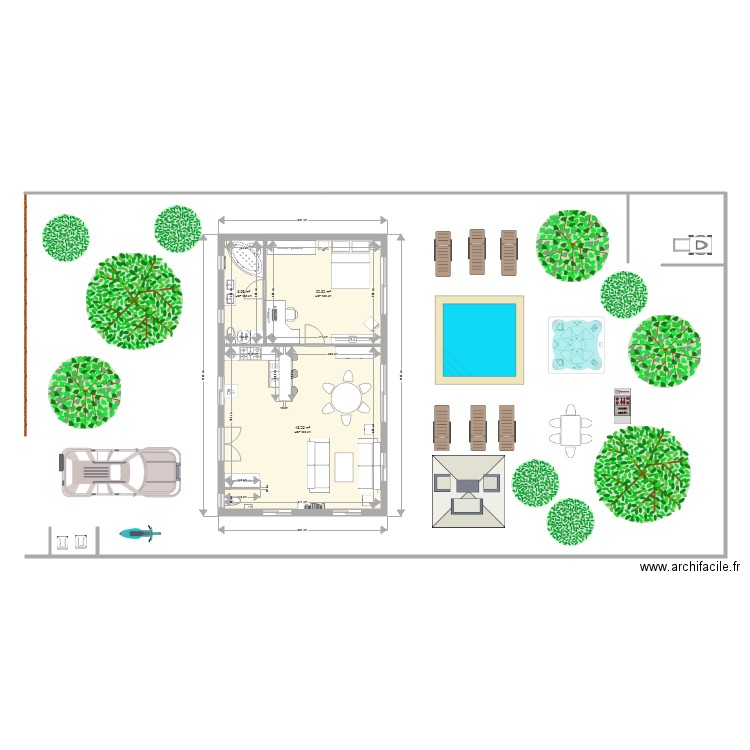 2 pièces progreso. Plan de 0 pièce et 0 m2