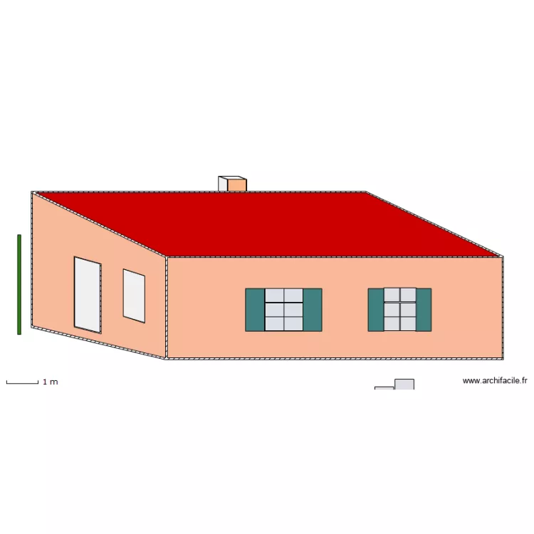 façade ouest. Plan de façade ouest. Plan de