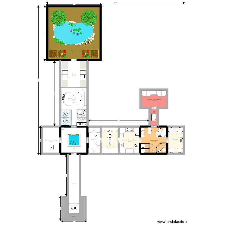 Souterrain miniaturisé. Plan de 0 pièce et 0 m2