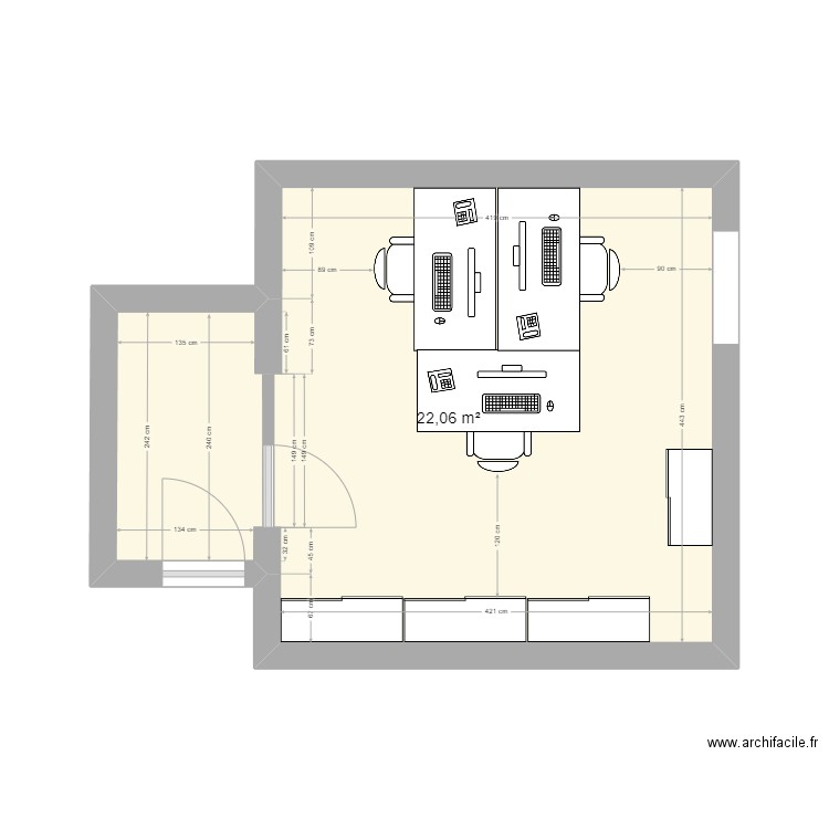 bureau responsable. Plan de 0 pièce et 0 m2