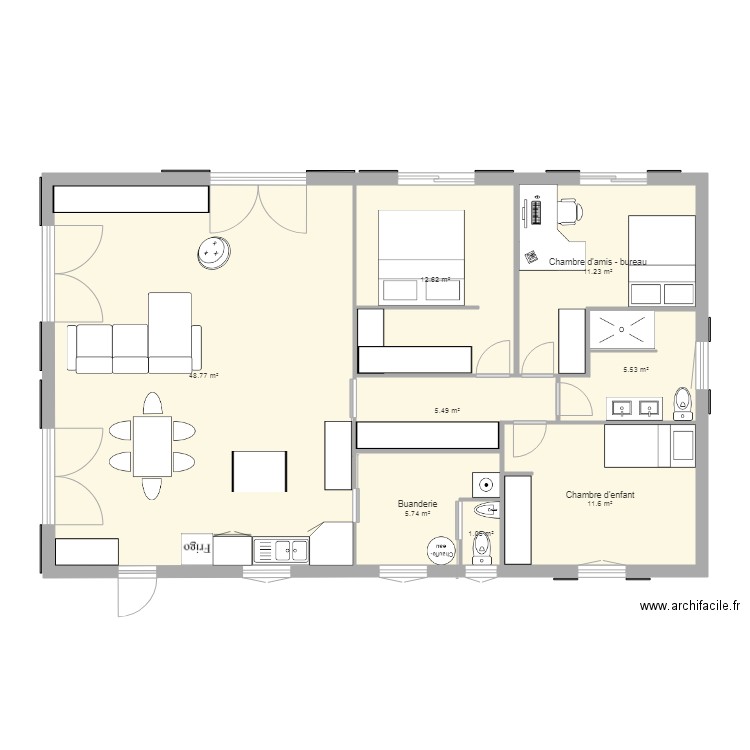 Maison toit cathédrale Andrea. Plan de 0 pièce et 0 m2