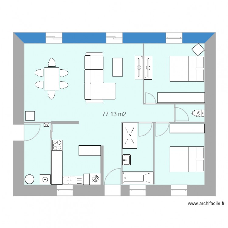 plan maison f2