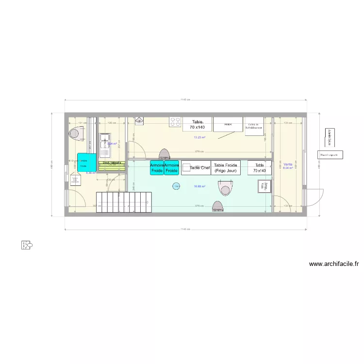 Bistrot Gourm 001. Plan de 