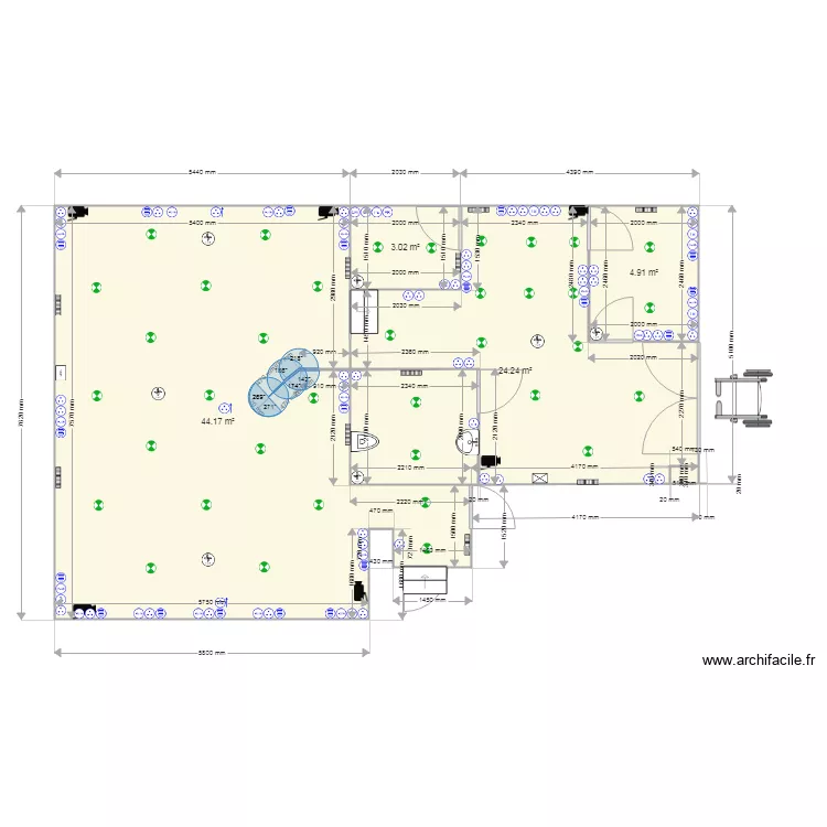 bureau linda. Plan de 