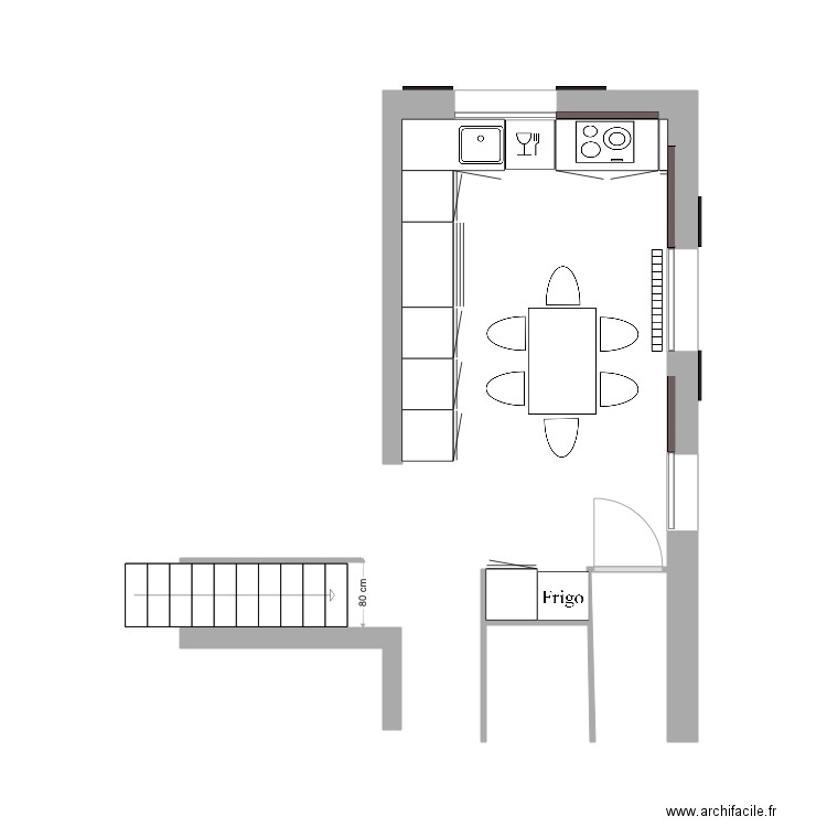 Cuisine option 3. Plan de 0 pièce et 0 m2