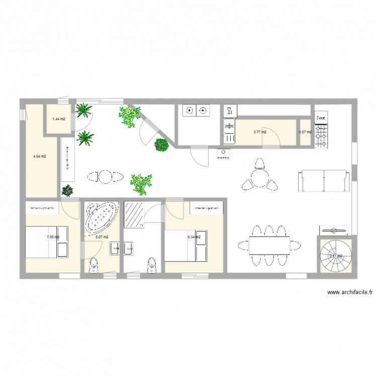 premier étage partie personnelle. Plan de 0 pièce et 0 m2