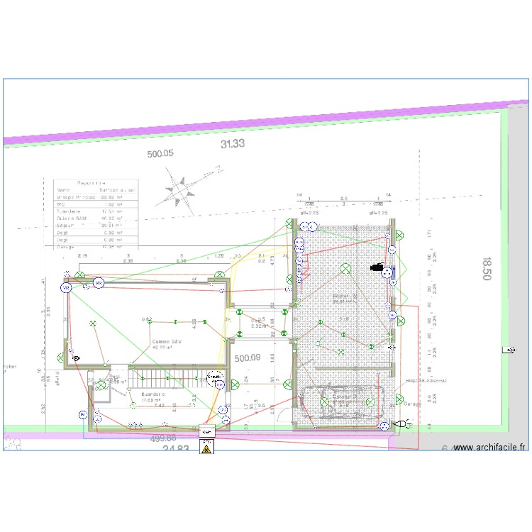 PALN ELECTRIQUE RDC . Plan de 0 pièce et 0 m2