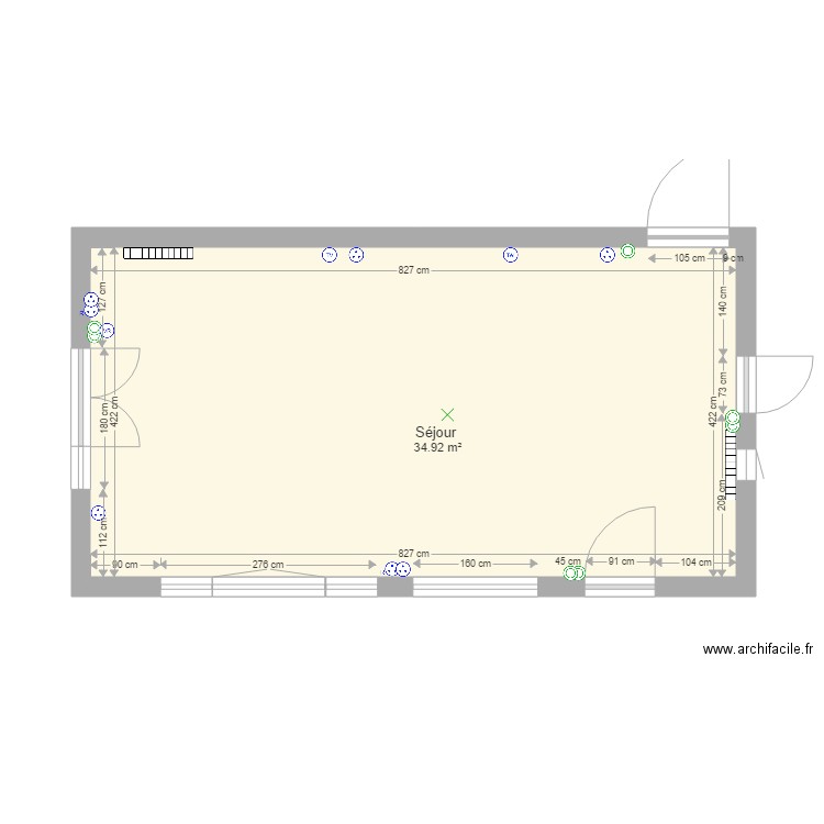 Séjour avec elec et toutes cotes. Plan de 0 pièce et 0 m2