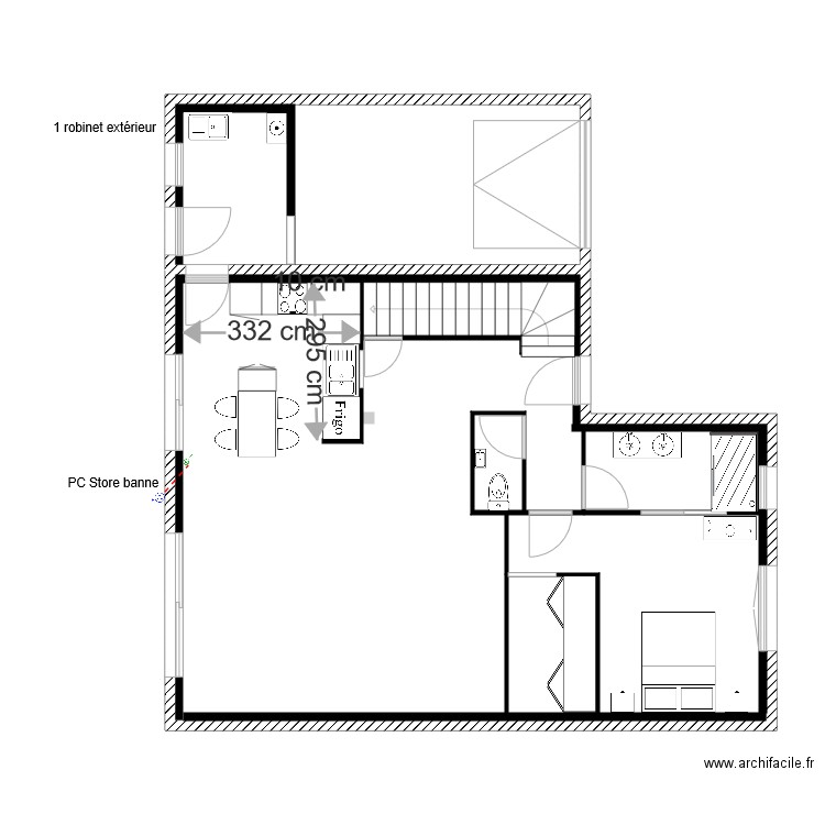 modif Rez de chaussée. Plan de 0 pièce et 0 m2