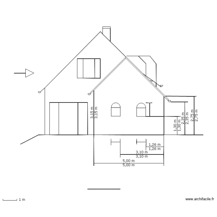pignon ouest 3. Plan de pignon ouest 3. Plan de