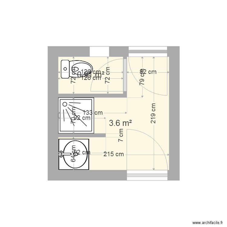 Salle de bain haze. Plan de 0 pièce et 0 m2