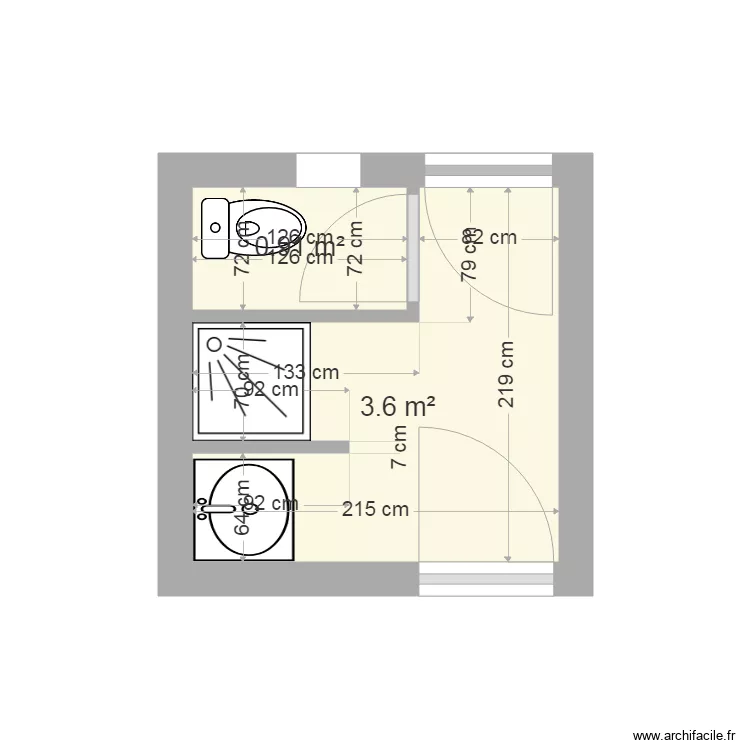 Salle de bain haze. Plan de 