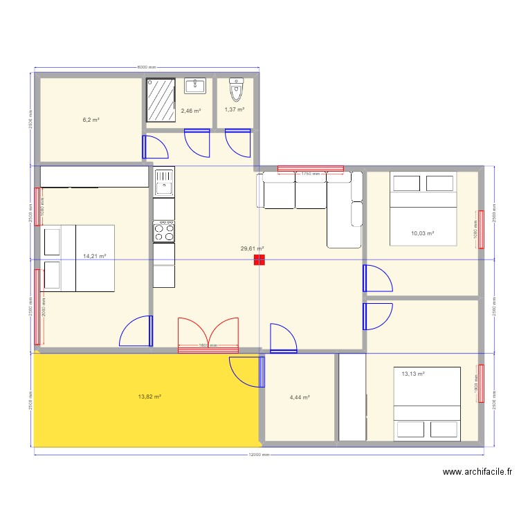 90 1 Волково. Plan de 0 pièce et 0 m2