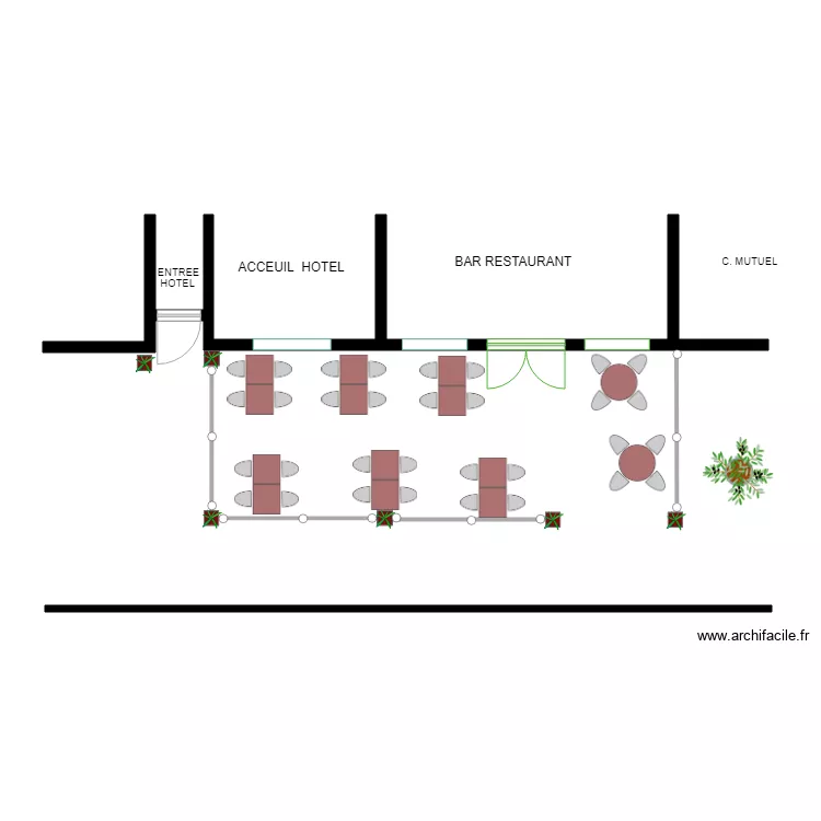 TERRASSE  Le St Michel. Plan de 
