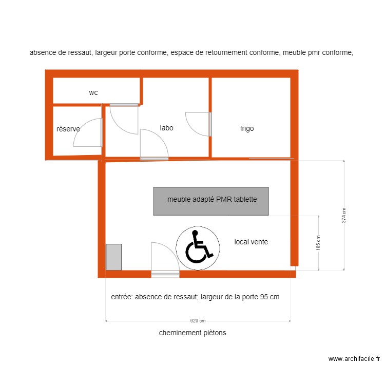 boucherie soullans . Plan de 0 pièce et 0 m2