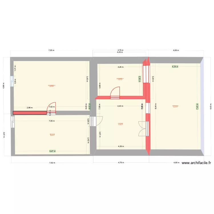 PLAN GITE ANGLAIS D&Eacute;MOLITION. Plan de 
