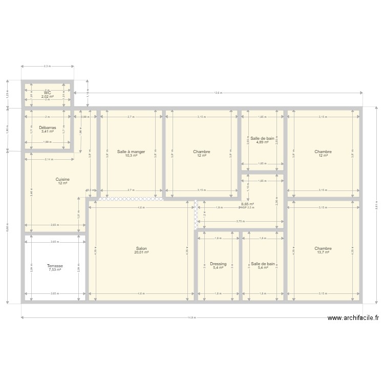 Plan def 4. Plan de 13 pièces et 115 m2