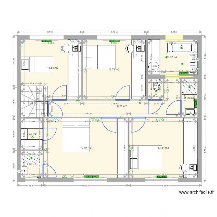 Etage rdj v2. Plan de 0 pièce et 0 m2