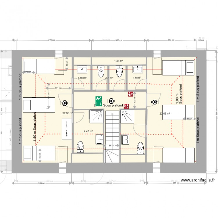 V2 Les oiseaux projet meublé rdc et étage. Plan de 0 pièce et 0 m2