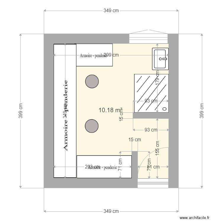 dressing Pourlans 20 01 2019. Plan de 0 pièce et 0 m2