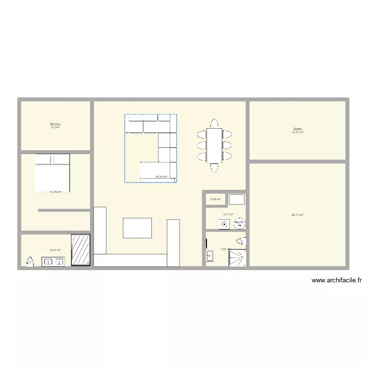Maison saton Boa. Plan de 