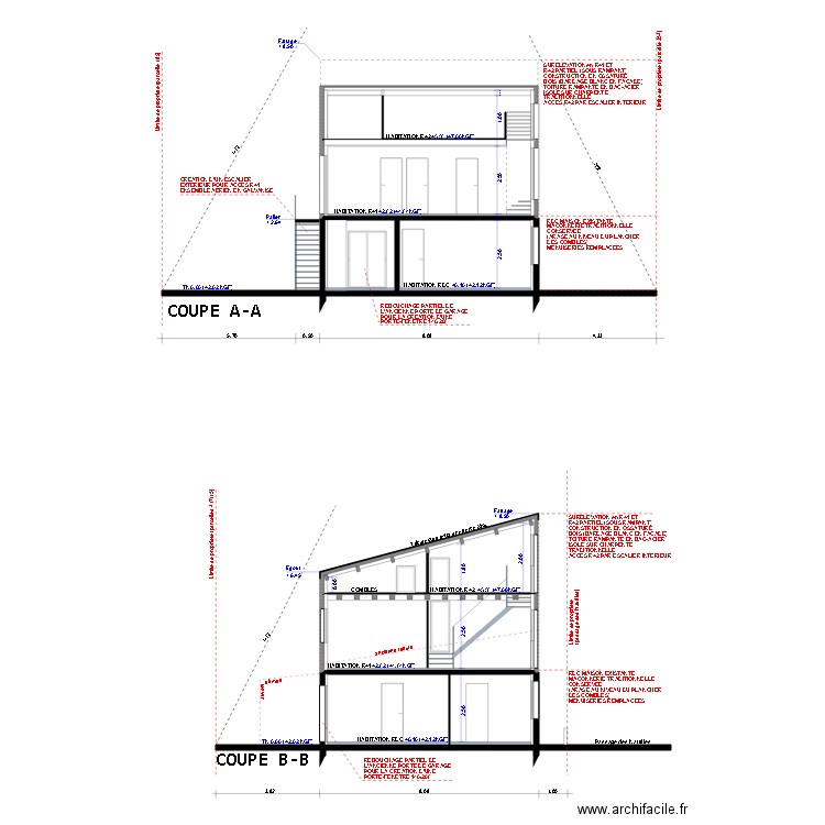 COUPE  2 PASTORELLO PROJET 3. Plan de 0 pièce et 0 m2