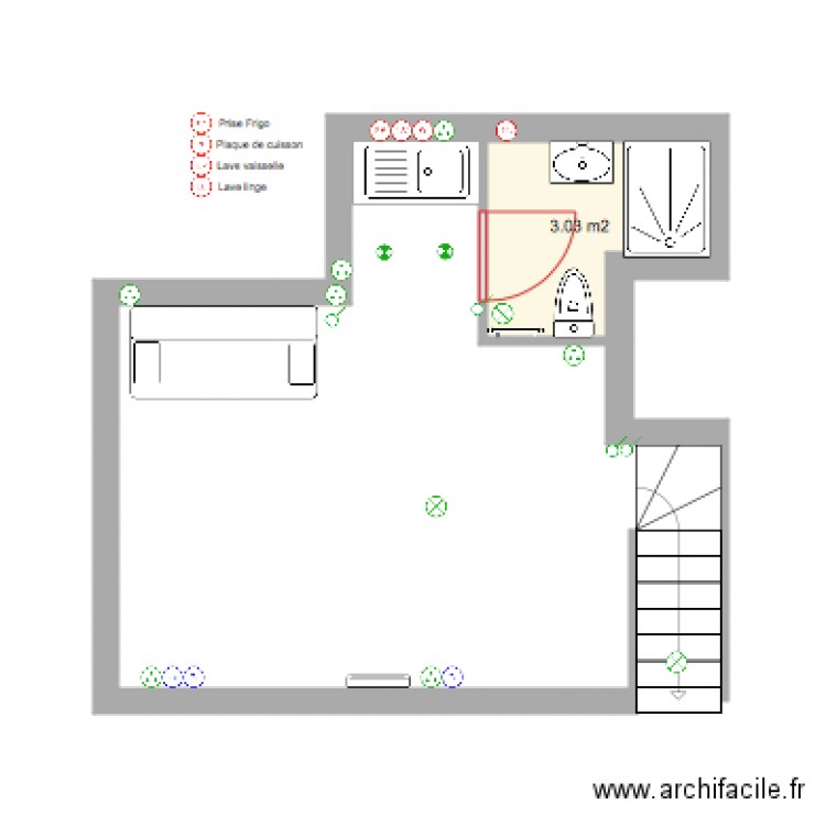 cabourg electricité . Plan de 0 pièce et 0 m2