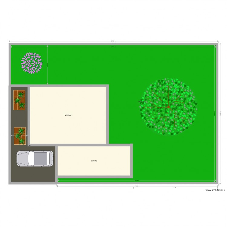 marie metrage jardin. Plan de 0 pièce et 0 m2