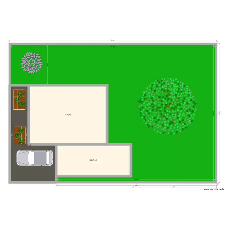 marie metrage jardin. Plan de 