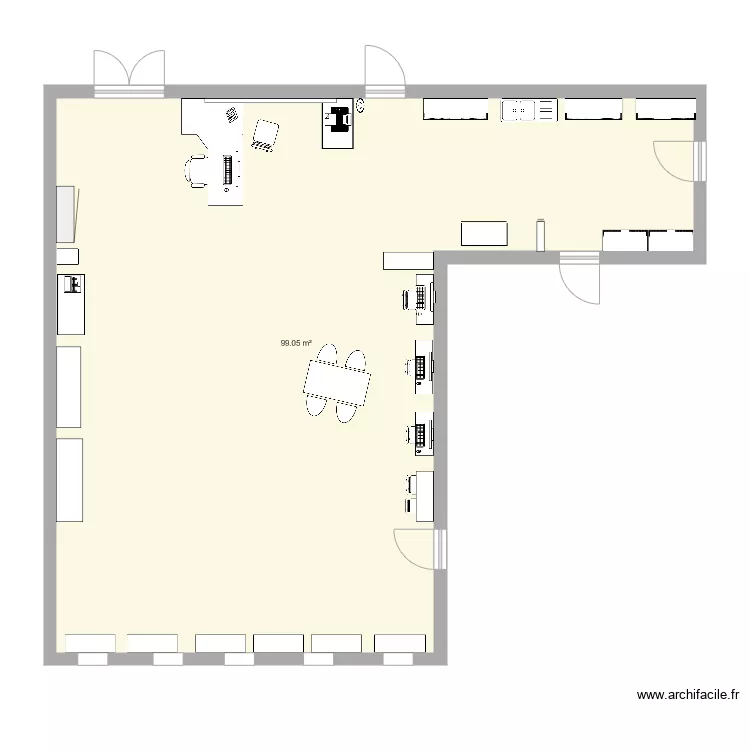 Salle tecno . Plan de 