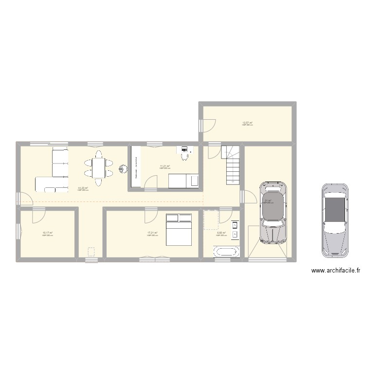 Morancé V3. Plan de 12 pièces et 160 m2