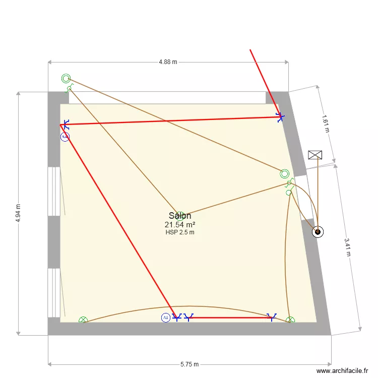 salon lio. Plan de 