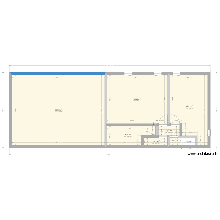 Bureau Moulin V2. Plan de 10 pièces et 227 m2