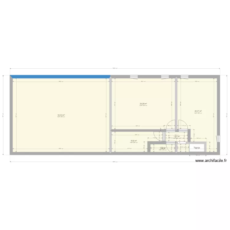 Bureau Moulin V2. Plan de 