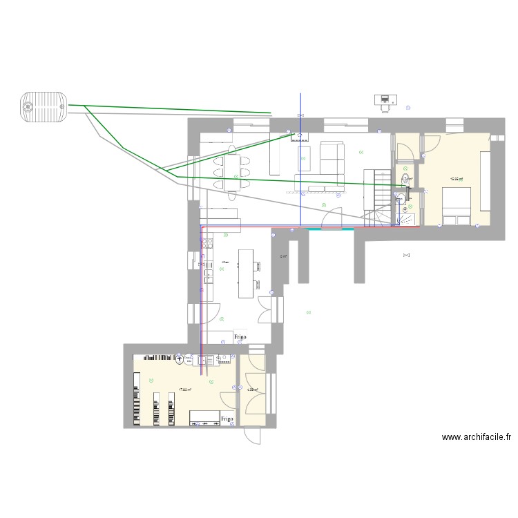 RDC projet X 2. Plan de 0 pièce et 0 m2