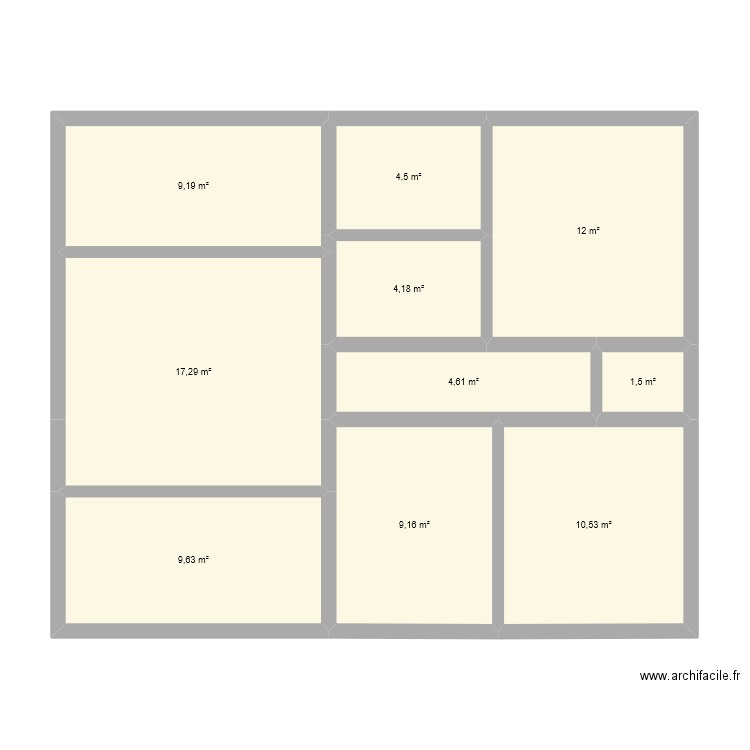 99M2 EVOLUTIF. Plan de 10 pièces et 83 m2