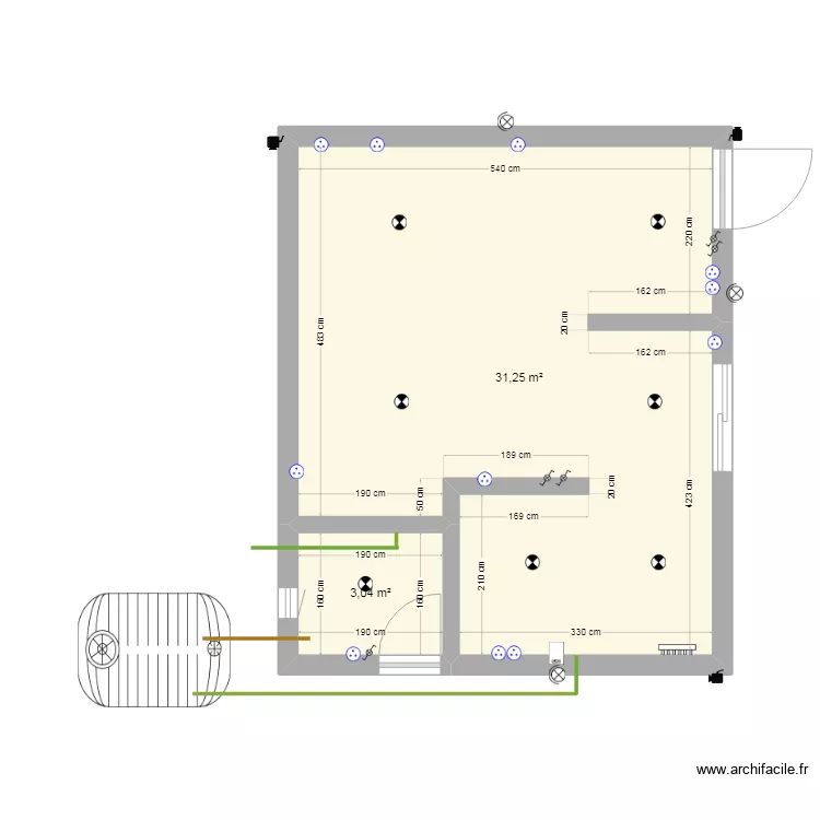 STUDIO ESSANIA. Plan de 