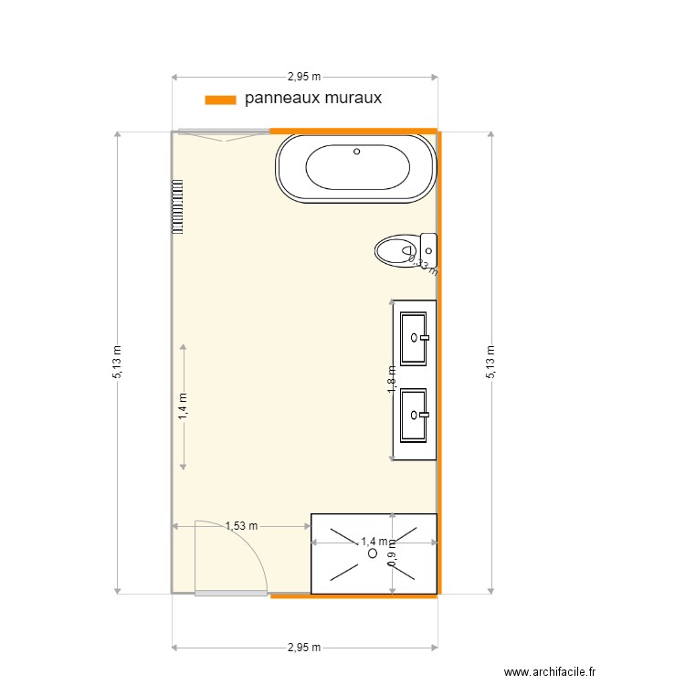 LESAGE 040322. Plan de 1 pièce et 15 m2