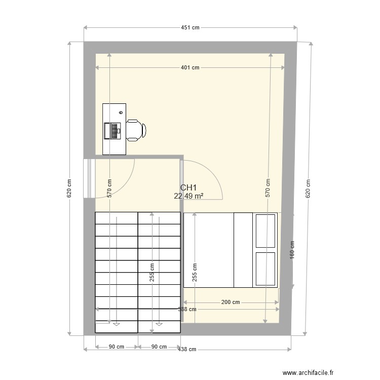 CHAMBRE1. Plan de 0 pièce et 0 m2